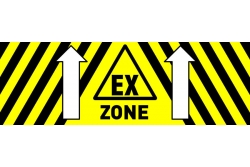 Strefa zagrożenia wybuchem ex zone - naklejka samoprzylepna podłogowa