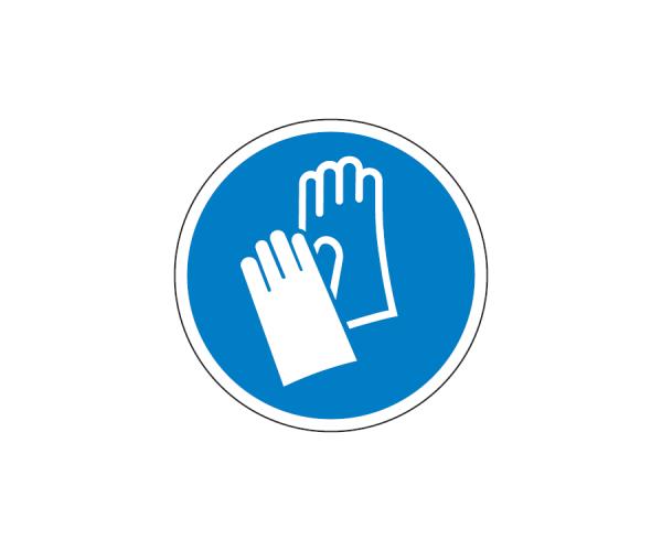 nakaz ochrony rąk naklejka podłogowa bhp oznakowanie podłóg 4