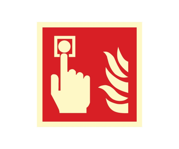 alarm pożarowy - znak bezpieczeństwa przeciwpożarowy bhp - sklep bhp elmetal tablice i naklejki bhp 4