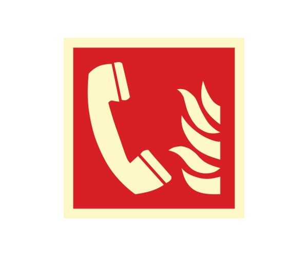 telefon alarmowania pożarowego - znak bezpieczeństwa przeciwpożarowy bhp - sklep bhp elmetal tablice i naklejki bhp 4