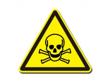 ostrożnie akumulatory - znak ostrzegawczy naklejka - sklep bhp elmetal tablice i naklejki bhp 21