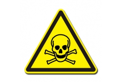 Materiały toksyczne - znak ostrzegawczy naklejka