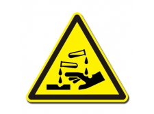 uwaga! pojemnik pod ciśnieniem - znak ostrzegawczy naklejka - sklep bhp elmetal tablice i naklejki bhp 15