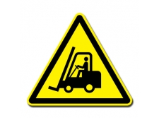 zakaz ruchu urządzeń do transportu poziomego - znak zakazu tablica bhp - sklep bhp elmetal tablice i naklejki bhp 17