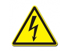ostrożnie akumulatory - znak ostrzegawczy naklejka - sklep bhp elmetal tablice i naklejki bhp 23