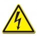 uwaga! niebezpieczeństwo porażenia - znak ostrzegawczy naklejka - sklep bhp elmetal tablice i naklejki bhp 5