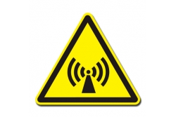 Pole elektromagnetyczne - znak ostrzegawczy naklejka