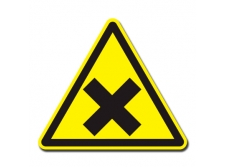 ostrożnie akumulatory - znak ostrzegawczy naklejka - sklep bhp elmetal tablice i naklejki bhp 43