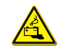 uwaga! pojemnik pod ciśnieniem - znak ostrzegawczy naklejka - sklep bhp elmetal tablice i naklejki bhp 47