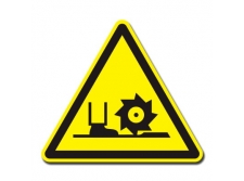uwaga! pojemnik pod ciśnieniem - znak ostrzegawczy naklejka - sklep bhp elmetal tablice i naklejki bhp 49