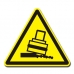 niebezpieczeństwo przechyłu przy walcowaniu - znak ostrzegawczy naklejka - sklep bhp elmetal tablice i naklejki bhp 5
