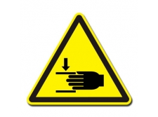 uwaga! pojemnik pod ciśnieniem - znak ostrzegawczy naklejka - sklep bhp elmetal tablice i naklejki bhp 57