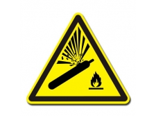 ostrożnie akumulatory - znak ostrzegawczy naklejka - sklep bhp elmetal tablice i naklejki bhp 65
