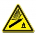 uwaga! pojemnik pod ciśnieniem - znak ostrzegawczy naklejka - sklep bhp elmetal tablice i naklejki bhp 5