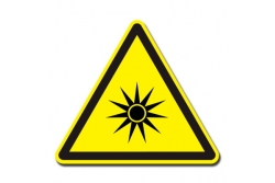 Promieniowanie optyczne - znak ostrzegawczy naklejka