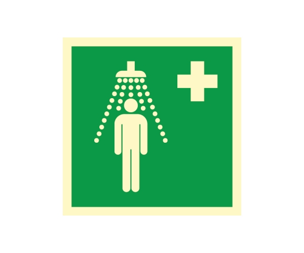 prysznic bezpieczeństwa - znak ewakuacyjny bhp - sklep bhp elmetal tablice i naklejki bhp 4