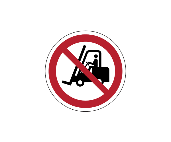 zakaz ruchu urządzeń do transportu poziomego naklejka podłogowa bhp - sklep bhp elmetal oznakowanie podłóg 4