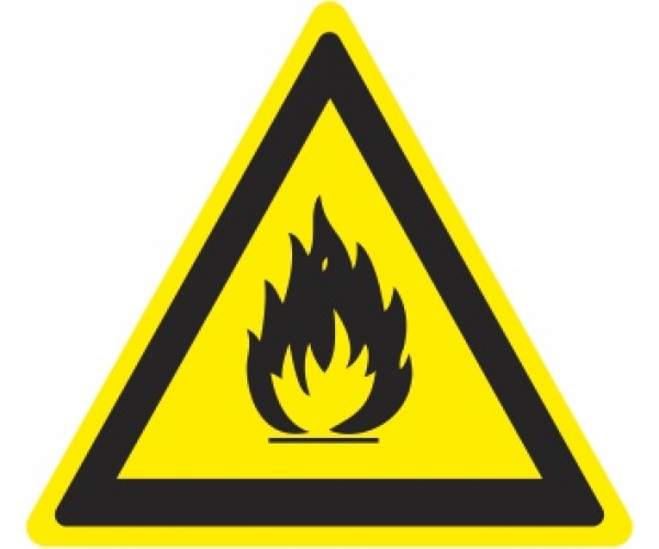 durastripe - znak ostrzegawczy - uwaga substancja łatwopalna - sklep bhp elmetal oznakowanie podłóg 4