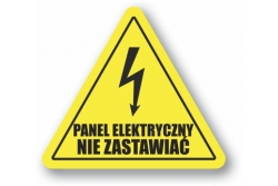 DuraStripe - znak ostrzegawczy - panel elektryczny nie zastawiać