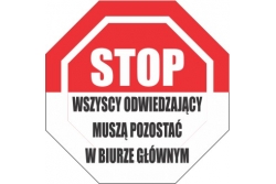 DuraStripe - znak stop - STOP pozostanie w głównym biurze