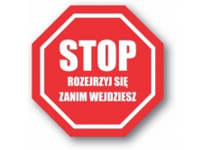 durastripe - znak stop - stop uważaj na pieszych - sklep bhp elmetal oznakowanie podłóg 33