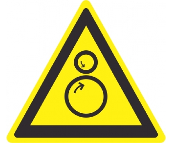 durastripe - znak ostrzegawczy - uwaga elementy wirujące - sklep bhp elmetal oznakowanie podłóg 4