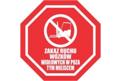 DuraStripe - znak stop - zakaz ruchu wózków widłowych poza tym miejscem