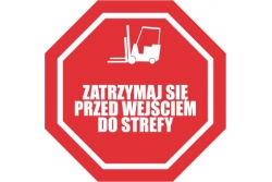 DuraStripe - znak stop - zatrzymaj się przed wejściem do strefy