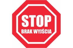 DuraStripe - znak stop - STOP przejścia nie ma odzież ochronna wymagana