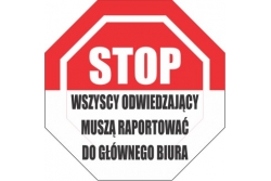 DuraStripe - znak stop - STOP raport do głównego biura