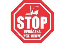 DuraStripe - znak stop - STOP uważaj na wózki widłowe