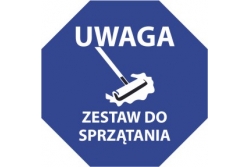 DuraStripe - znak ostrzegawczy - UWAGA zestaw do sprzątania