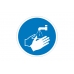 znak nakazu naklejka - umyj ręce - sklep bhp elmetal tablice i naklejki bhp 5