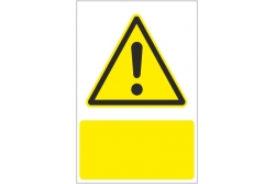 Znak do personalizacji twój tekst - znak ostrzegawczy - naklejka napis