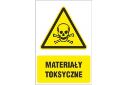 Materiały toksyczne - znak ostrzegawczy tablica BHP 