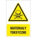 materiały toksyczne - znak ostrzegawczy - naklejka napis - sklep bhp elmetal tablice i naklejki bhp 5