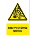 niebezpieczeństwo wybuchu - znak ostrzegawczy - naklejka napis - sklep bhp elmetal tablice i naklejki bhp 5