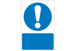 Znak do personalizacji twój tekst - znak nakazu - tablica BHP 