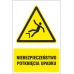 niebezpieczeństwo upadku - znak ostrzegawczy - naklejka napis - sklep bhp elmetal tablice i naklejki bhp 5