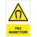 pole magnetyczne - znak ostrzegawczy - naklejka napis - sklep bhp elmetal tablice i naklejki bhp 5