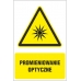 promieniowanie optyczne - znak ostrzegawczy - naklejka napis - sklep bhp elmetal tablice i naklejki bhp 5