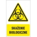 skażenie biologiczne - znak ostrzegawczy - naklejka napis - sklep bhp elmetal tablice i naklejki bhp 5