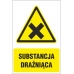 substancja drażniąca - znak ostrzegawczy - naklejka napis - sklep bhp elmetal tablice i naklejki bhp 5