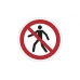 znak zakazu naklejka - zakaz przejścia - sklep bhp elmetal tablice i naklejki bhp 5