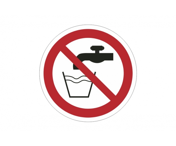 zakaz picia wody - znak zakazu naklejka - sklep bhp elmetal tablice i naklejki bhp 4