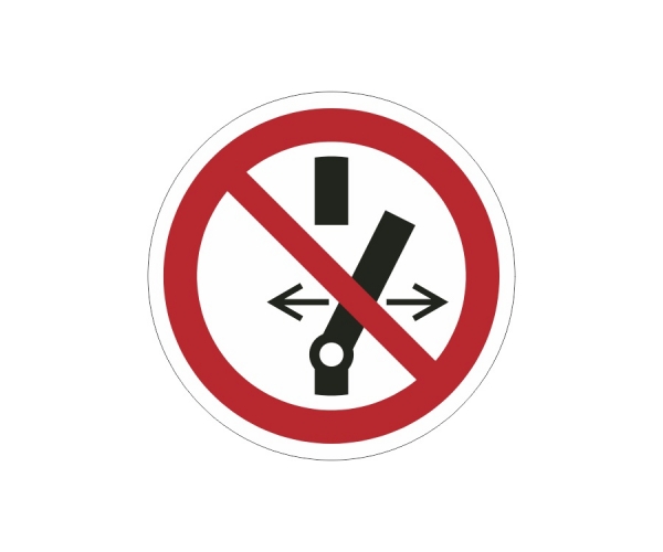 znak zakazu naklejka - nie przełączać - sklep bhp elmetal tablice i naklejki bhp 4