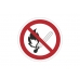 znak zakazu naklejka - zakaz używania otwartego ognia - sklep bhp elmetal tablice i naklejki bhp 5