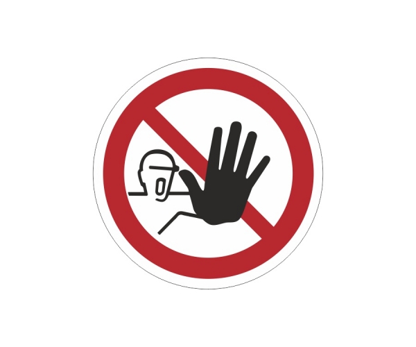 znak zakazu naklejka - osobom nieupoważnionym wstęp wzbroniony - sklep bhp elmetal tablice i naklejki bhp 4