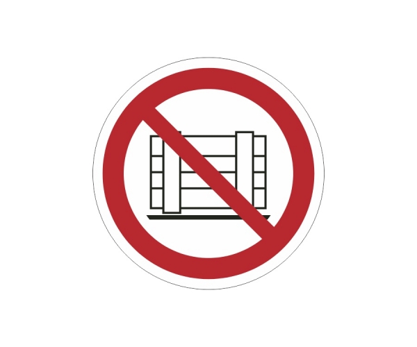 znak zakazu naklejka - nie zastawiać - sklep bhp elmetal tablice i naklejki bhp 4