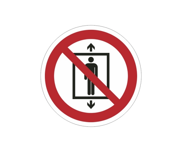 znak zakazu naklejka - zakaz używania do transportu osób - sklep bhp elmetal tablice i naklejki bhp 4